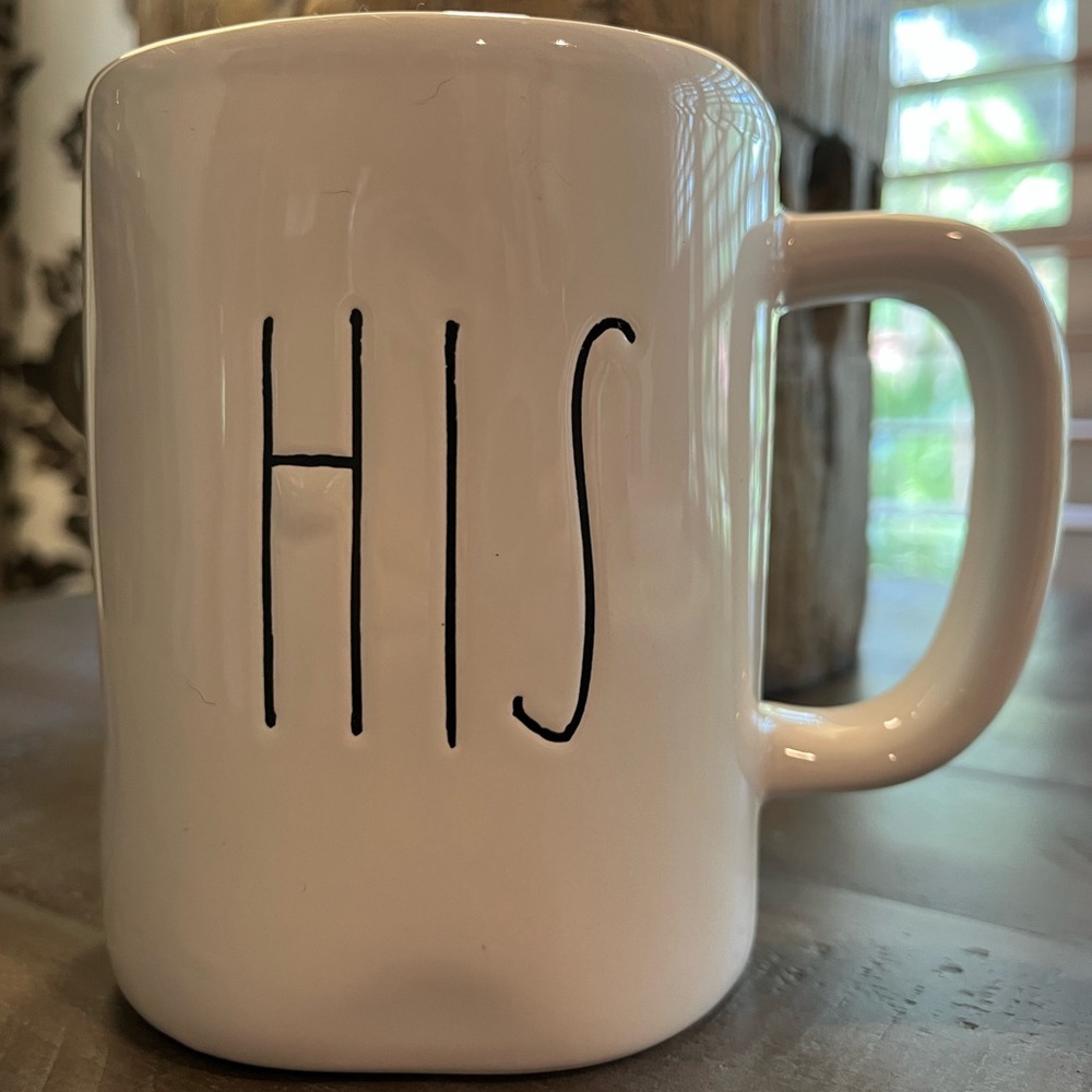 Rae Dunn White 'His' Mug